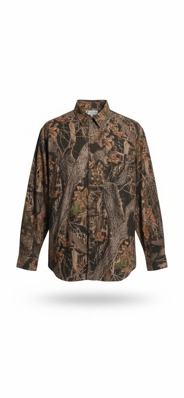 Columbia Sportswear Men's XL Realtree Camo Hunting Shirt Cotton Vented Back